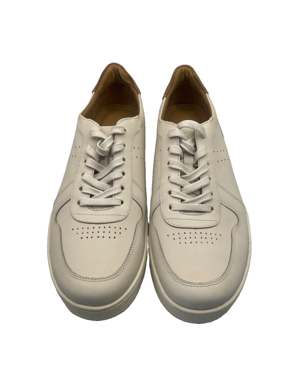 NISOLO Men's Beto Go-To Court Sneakers Size 8.5 Off White/Cream Leather